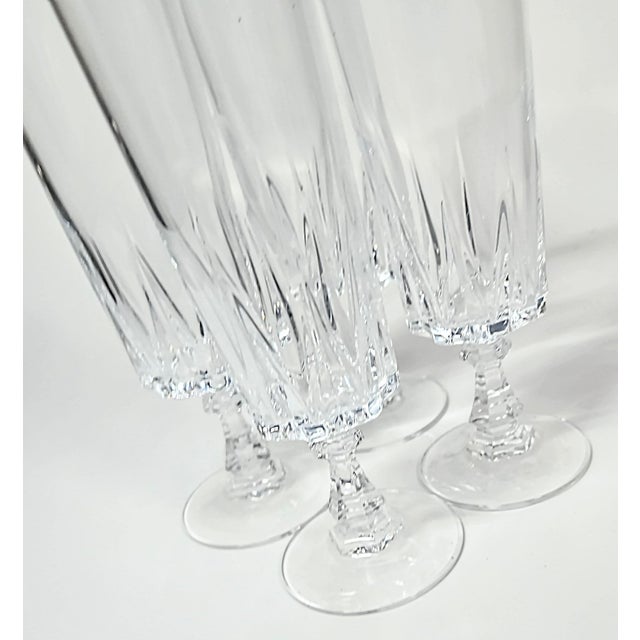 Late 20th Century Vintage French Champagne Flutes- Set of Four For Sale - Image 5 of 14