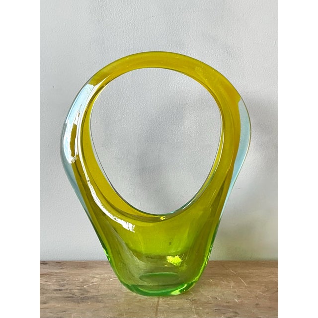 Vintage Italian Art Glass Vase After Murano For Sale In West Palm - Image 6 of 8