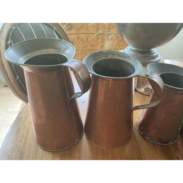 Metal Antique Copper Measures - a Set of Six For Sale - Image 7 of 9