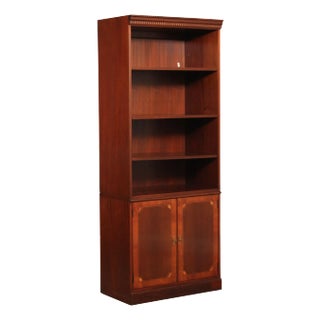 Hekman Federal Style Inlaid Mahogany Bookcase For Sale