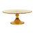 Beautiful large vintage amber-colored cake plate/cake stand with a floral and diamond pattern, featuring an elegant wavy...