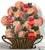 French Tole-Painted Floral Dummy Board – Basket of Tulips & Hydrangeas, 20th C. For Sale - Image 4 of 11