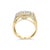 Introducing an exquisite masterpiece of craftsmanship, this 10K Yellow Gold Diamond Composite Cluster Men's Cocktail Ring...
