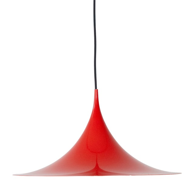 Vintage Semi Pendant Lamp by Bonderup and Thorup for Fog and Morup, 1968 For Sale