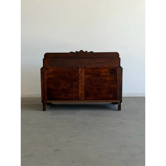 Vintage Carved Oak Server Buffet For Sale - Image 14 of 16