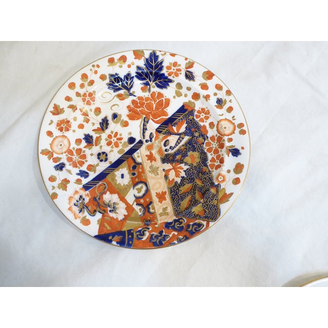 These 4 English Imari plates and marked "Old Derby" on the back and measures 9.5" Diameter.
