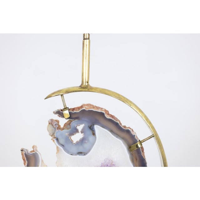 Metal Bronze and Amethyst Lamp, 1970s For Sale - Image 7 of 14