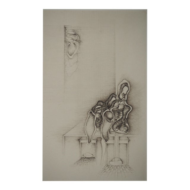 Fred Deux, Table Decorations, Original Engraving For Sale