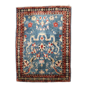 Antique Zabihi Collection Blue Mat Size Sarouk Ferehan Rug