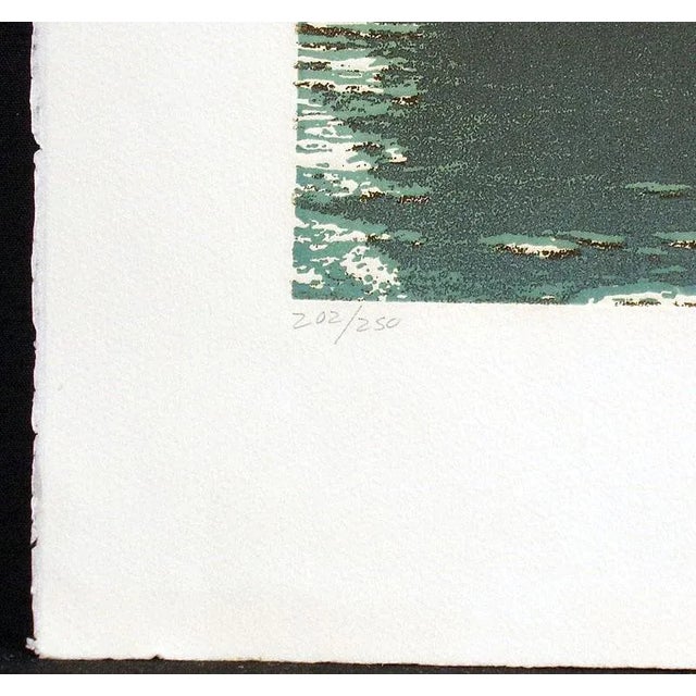 Impressionist Ted Thomas "Perseus" Hand Signed Limited Edition Artwork Etching of a Sailboat For Sale - Image 3 of 5