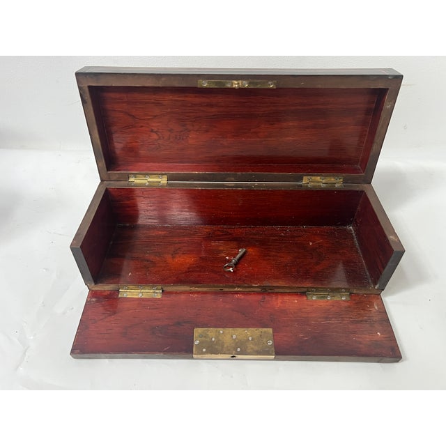 Wood Queen Napoleon III Style Marquetry Glove Box For Sale - Image 7 of 11