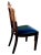 Mid 20th Century 1970s Regency Faux Bamboo Caned Side Chair With Black Upholstered Cushioned Seat For Sale - Image 5 of 8