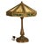 Antique American Arts & Crafts 3 Light Slag Glass Table Lamp by Miller Co. 1910 For Sale - Image 13 of 16