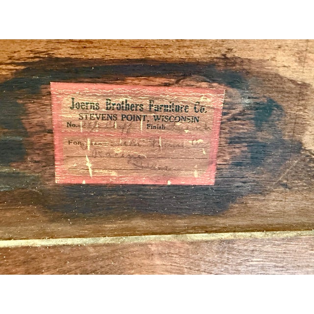 1920s Refinished Mid-Century Joerns Brothers Highboy Cabinet in Natural & Walnut Two-Tone For Sale - Image 9 of 10