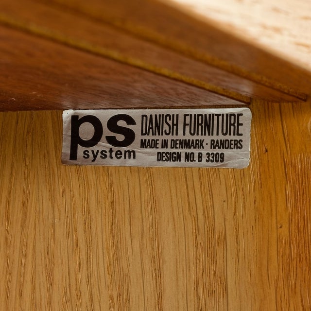 Danish Oak Wall Unit by Preben Sorensen for PS System, Randers, 1970s For Sale - Image 16 of 17