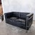 Black Mid-Century Black Leather and Chrome Two Seater Sofa by Le Corbusier For Sale - Image 8 of 10