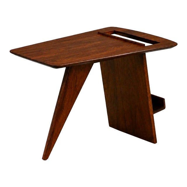 1950s Refinished Magazine Rack End Table by Jens Risom For Sale
