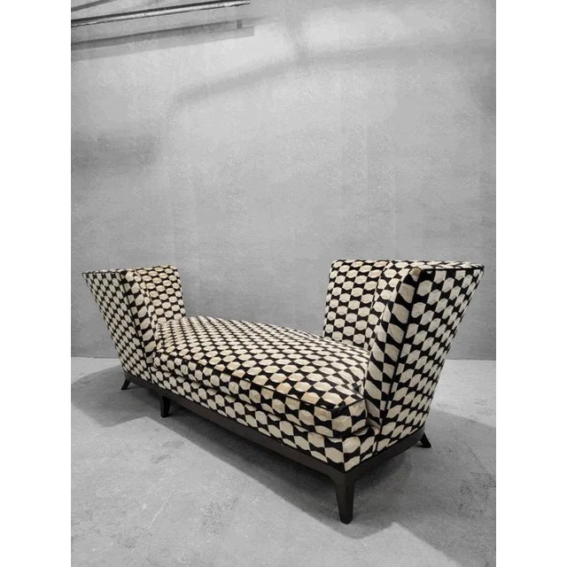 Mid 20th Century Vintage Geneva Tete-a-Tete Donghia Chaise Lounge Newly Reupholstered For Sale - Image 5 of 7