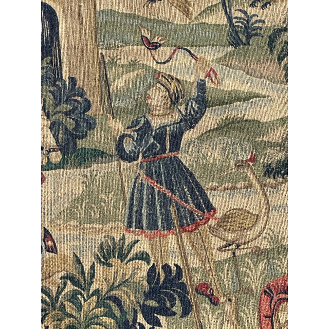 French Aubusson Style Tapestry, 1960s For Sale - Image 10 of 18