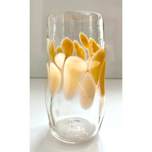 Early 21st Century Handblown 6" Glass Tumblers, Pair - Brenna Baker, Founder, Hot Glass For Sale - Image 5 of 9