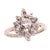 2010s 14 Karat White Gold Contemporary Ring Diamond Floral Design 0.33 TDW, Size 5.75 For Sale - Image 5 of 8