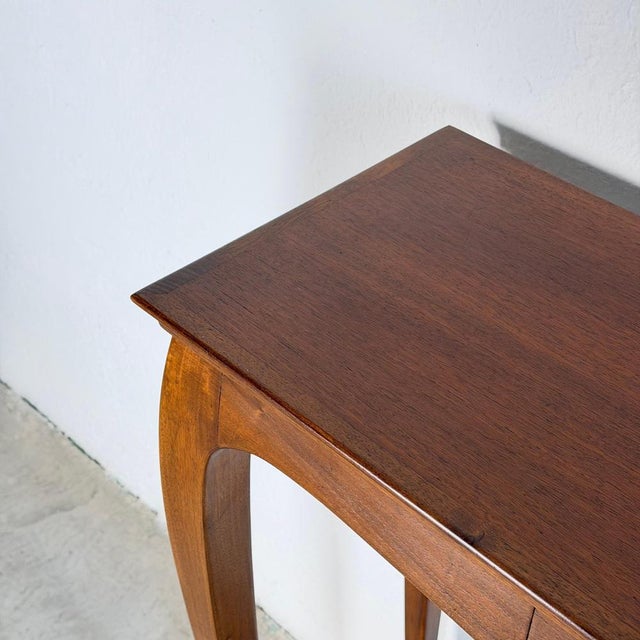 Vintage Walnut Console Table with Hidden Drawer by Pier Luigi Colli, Italy, 1950s For Sale - Image 17 of 18