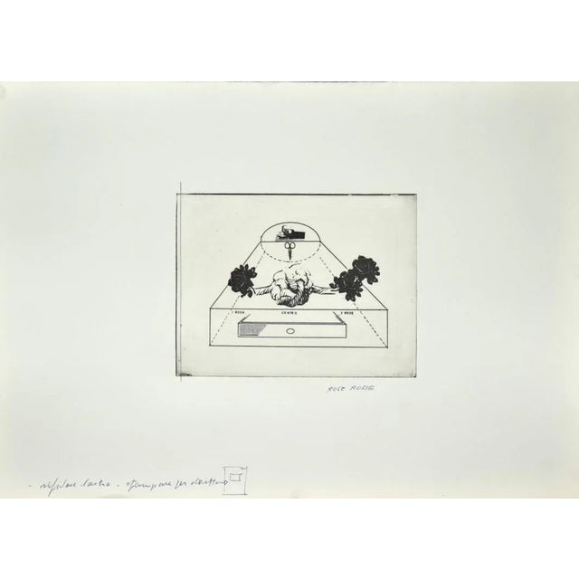 Roses is an original etching on cardboard realized by danilo bergamo in 1970s. Not signed. Good condition. Danilo bergamo...