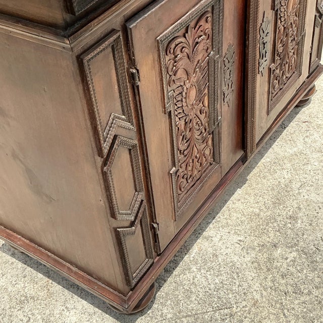 Vintage Boho 18th Century Primitive Cabinet For Sale - Image 12 of 12