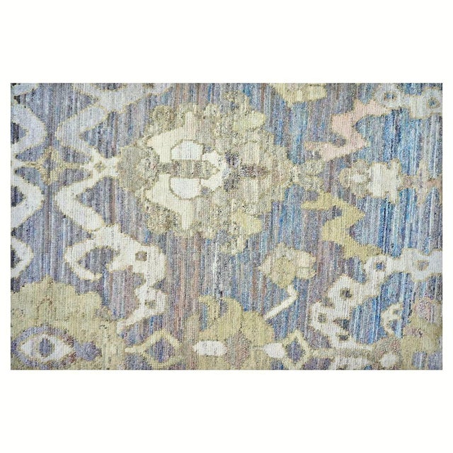 Textile 21st Century Turkish Oushak Wool 9x14 Charcoal, Yellow & Ivory Handmade Area Rug #1144081 For Sale - Image 7 of 10