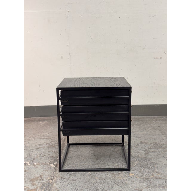 Contemporary Three Drawer Nightstand For Sale In San Francisco - Image 6 of 12