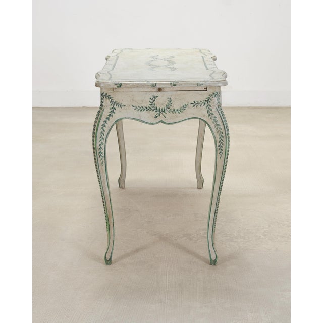 Venetian Painted Country Italian Provincial Writing Table Desk For Sale - Image 17 of 18