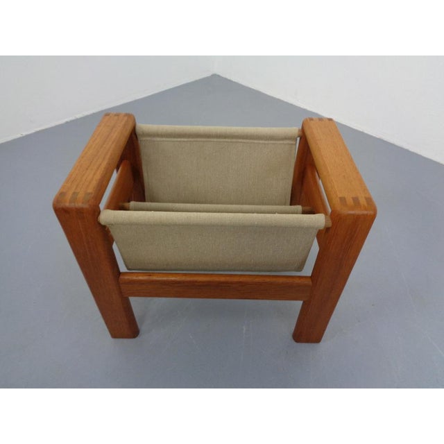 Danish Solid Teak Magazine Rack, 1960s For Sale - Image 9 of 17