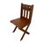 Antique Gothic Revival Oak X-Frame Accent Chair. For Sale - Image 4 of 10