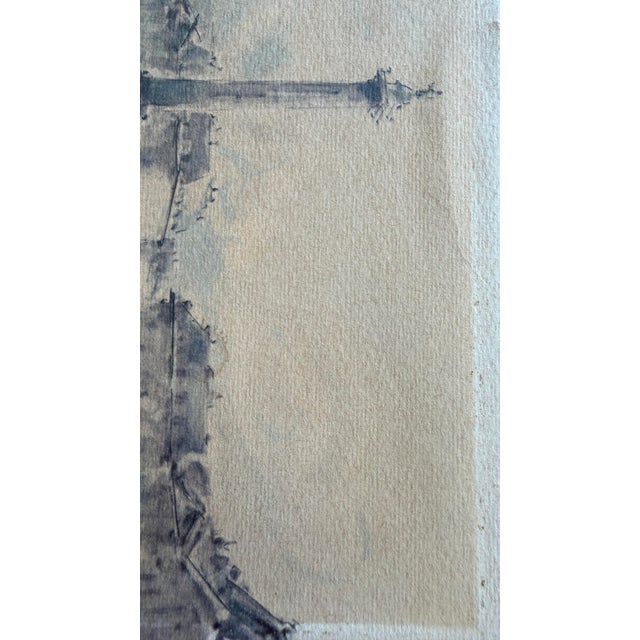 Tan 1940s Hermann Edouard Wagner, Watercolor Lithograph Titled "Paris" - a Pair For Sale - Image 8 of 9