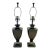 Designer Bronze Urn Table Lamps With Matching Finials- a Pair For Sale