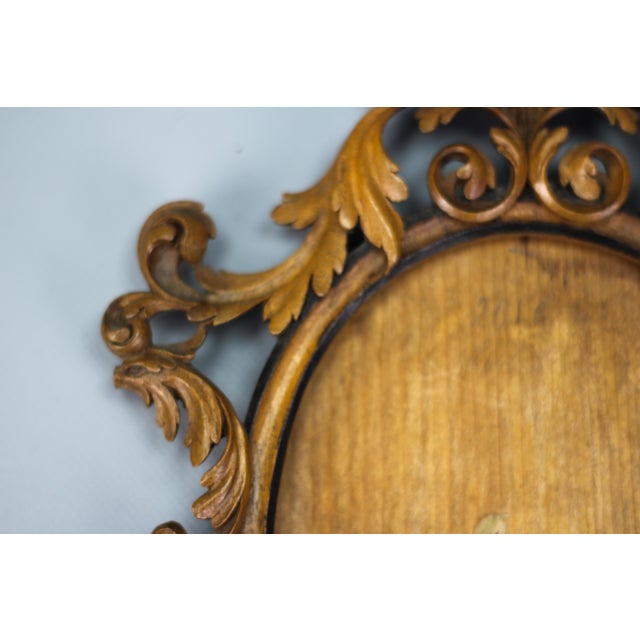 Late 19th Century Carved Walnut Oval Picture Frame, France, 1890s For Sale - Image 5 of 18