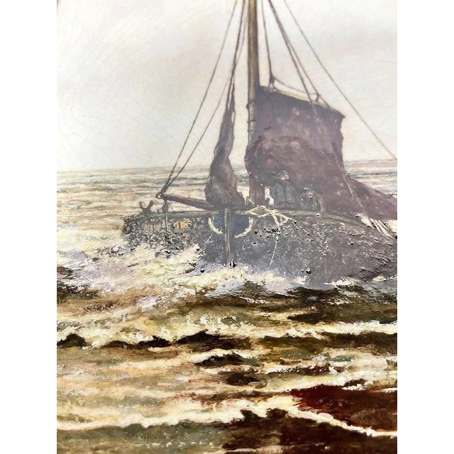 Ceramic Dutch After Mesdag the Hague Earthenware Tile Wall Plate from Rozenburg, 1900s For Sale - Image 7 of 10