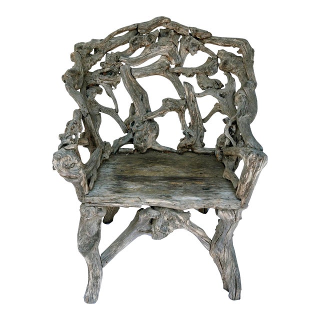 Late 20th Century King Driftwood Chair For Sale