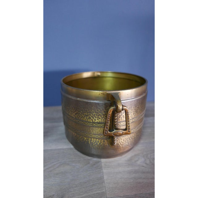 Large Art Deco Brass Punch Bowl with Glass Insert, Germany, 1920s For Sale - Image 12 of 14