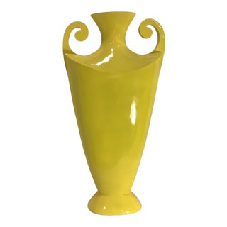 Neoclassical Contemporary Large Scale 29” Fiberglass Statement Vase For Sale