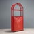 Vintage Bookcase in Red Bamboo and Glass, 1980s For Sale - Image 9 of 10