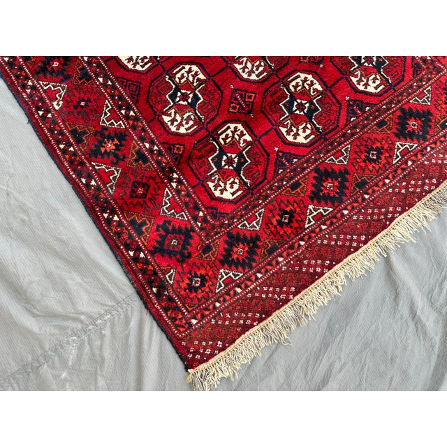 2000 - 2009 Red Bokhara Hand-Knotted Wool Rug - 5'8" X 3'4" For Sale - Image 5 of 13