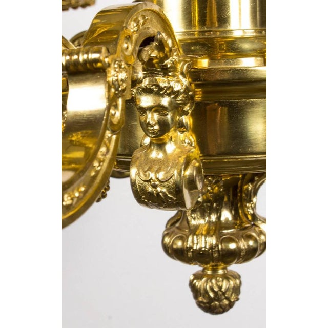 Early 20th Century French Louis XIV Style Twelve Branch Ormolu Chandelier For Sale - Image 9 of 11