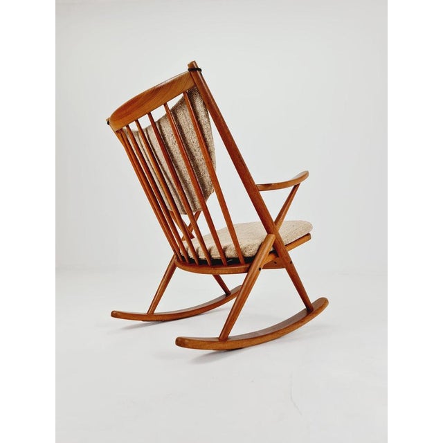 Wood Danish Teak Rocking Chair by Frank Reenskaug for Bramin, 1960s For Sale - Image 7 of 18