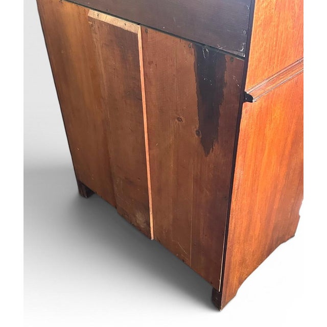 Antique Victorian Drop Front Secretary Desk Bureau Eastlake Attributed With Key For Sale - Image 16 of 18