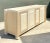 Vintage Washed Pencil Reed Credenza With Travertine Top For Sale - Image 10 of 12