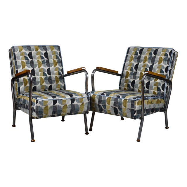 Bauhaus Armchairs, Poland, 1950s, Set of 2 For Sale