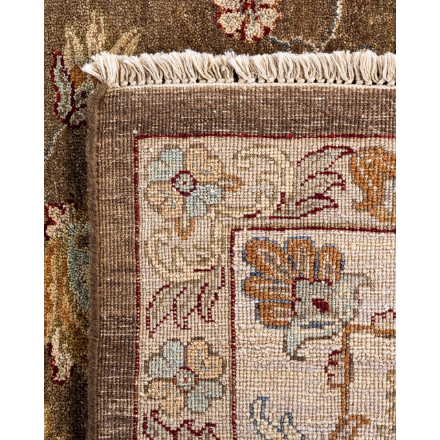 2010s Oushak, One-of-a-Kind Hand-Knotted Area Rug - Green, 8' 2" x 9' 9" For Sale - Image 5 of 8