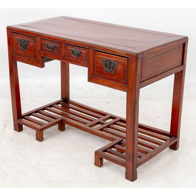Late 19th Century Chinese Elm Writing Desk For Sale - Image 5 of 8