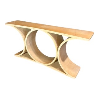 Karl Springer Double Jmf Goatskin Console, 1979 For Sale